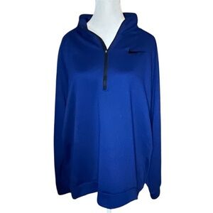 Nike Men's Zip-Up Sweater in Navy Blue